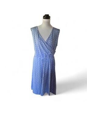Basic Edition wrap style polka dot dress size XL